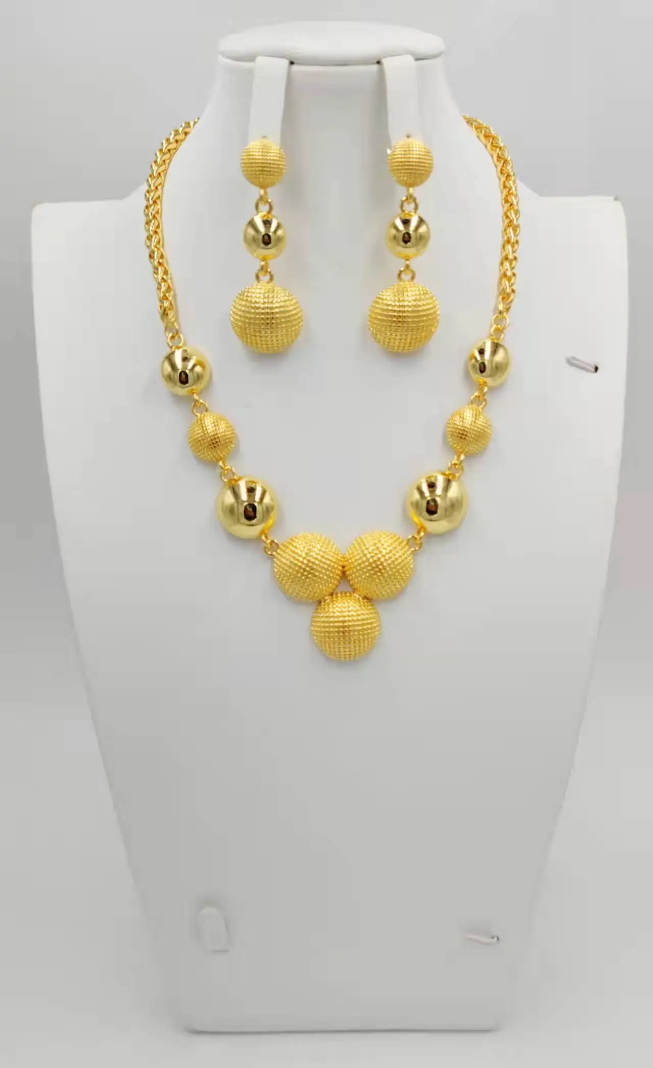 

Оптовая продажа, новые золотые ювелирные изделия из Дубая, женское модное ожерелье, набор ювелирных изделий из бутика, свадебное ожерелье, о...