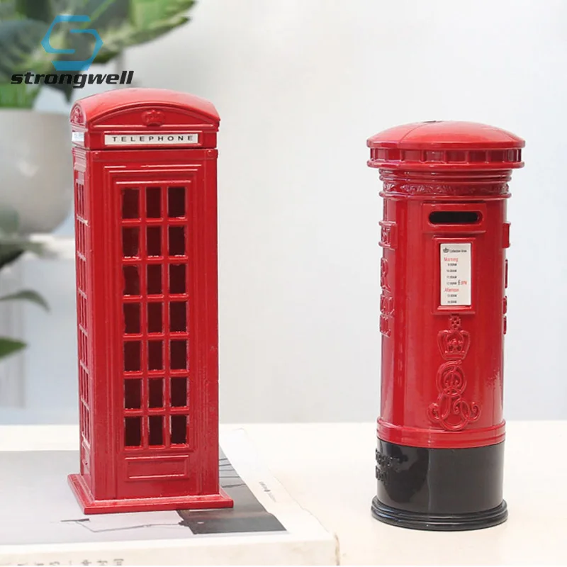 Strongwell Европейская ретро железная художественная красная Британская телефонная