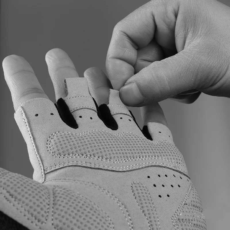 ROCKBROS Cycling Bike Half Short Finger Gloves Shockproof Breathable MTB Road Bicycle Men Women Sports Equipment | Спорт и
