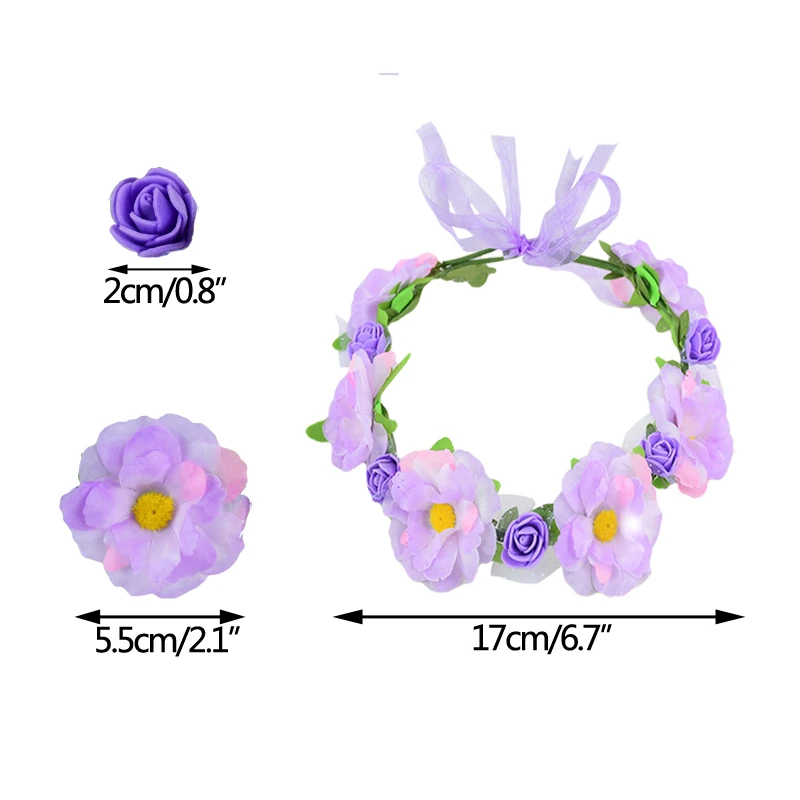 Женский цветочный венок для невесты свадебная повязка на голову с цветами