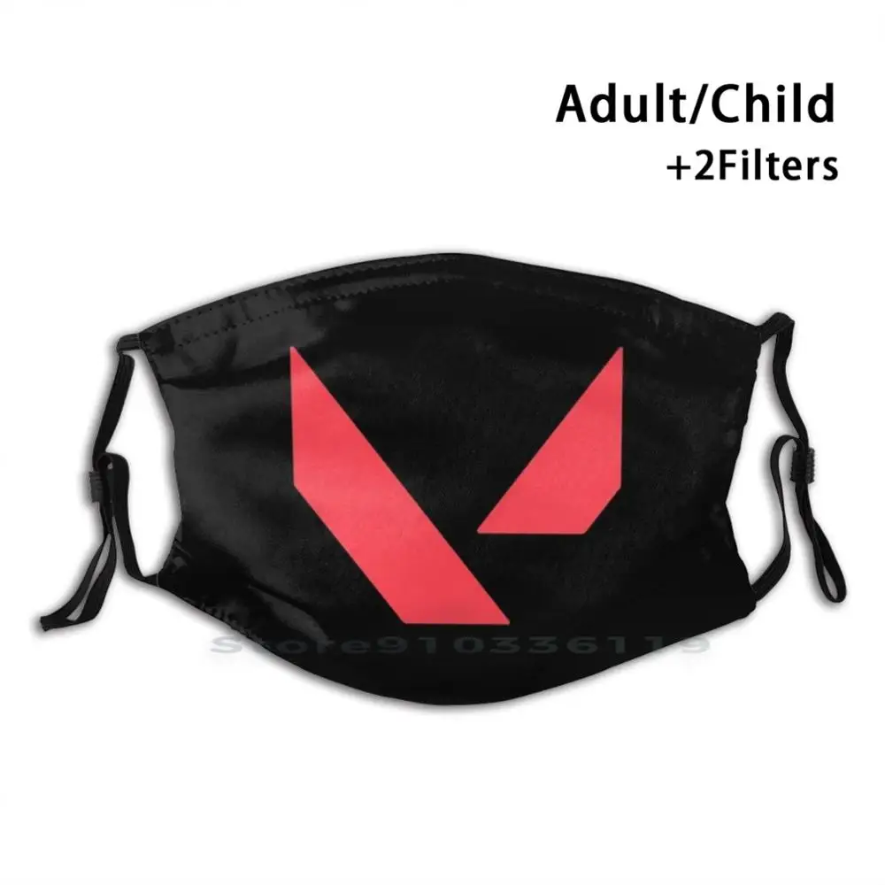 

Многоразовый фильтр Valorant с принтом логотипа Pm2.5, сделай сам, маска для рта для детей, Valorant Riot Legends, Логотип Geek Nerd Gamer, игровой ПК Ps4 Xbox Fps