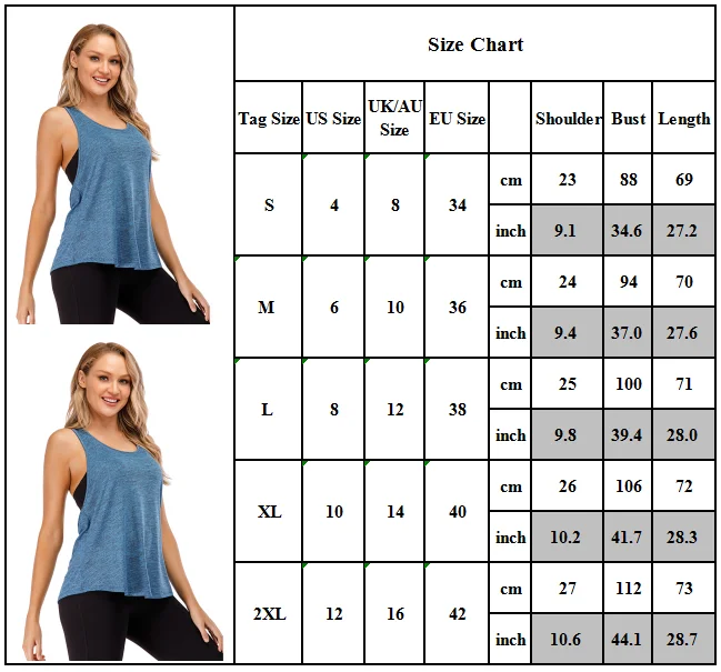 

Womens Sleeveless Vest Yoga Sports Gym Tank Top Casual Loose Shirt Fitness Tee