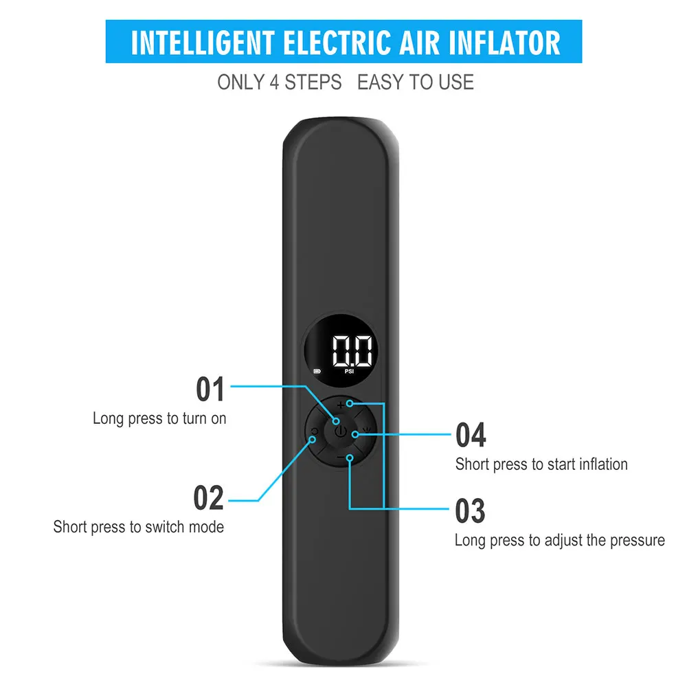 Online CYCPLUS-bomba De Alta Presión A7 Para Bicicleta Y Coche, Compresor De Aire Portátil Inteligente, Inflador De Neumáticos, 150PSI