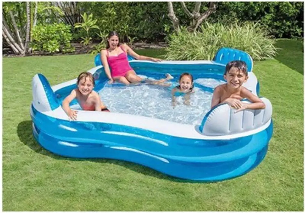 INTEX piscina inflavel adulto children's home swimming pool transparent thickened baby family adult paddling bath With backrest | Мать и