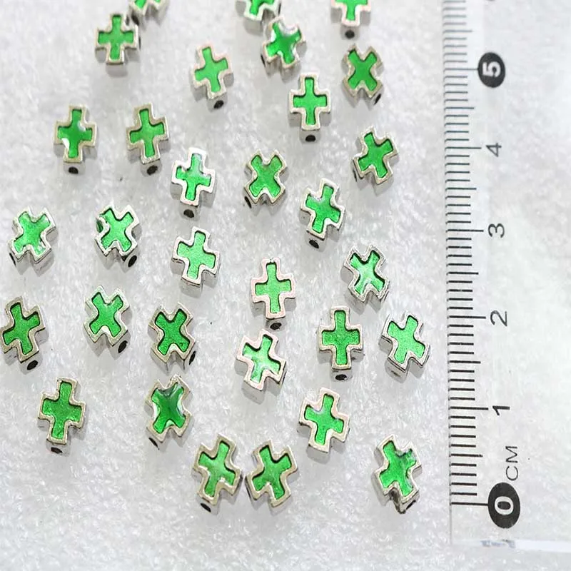 Миниатюрные разноцветные Полые бусины в форме Креста очаровательные для