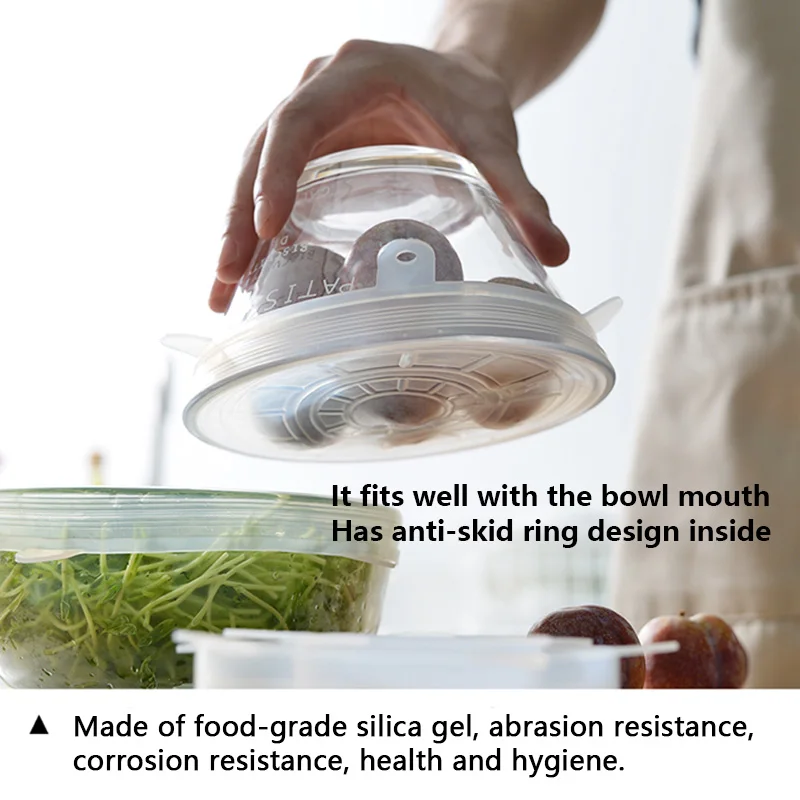 6 шт./лот универсальная силиконовая всасывающая крышка-Крышка для