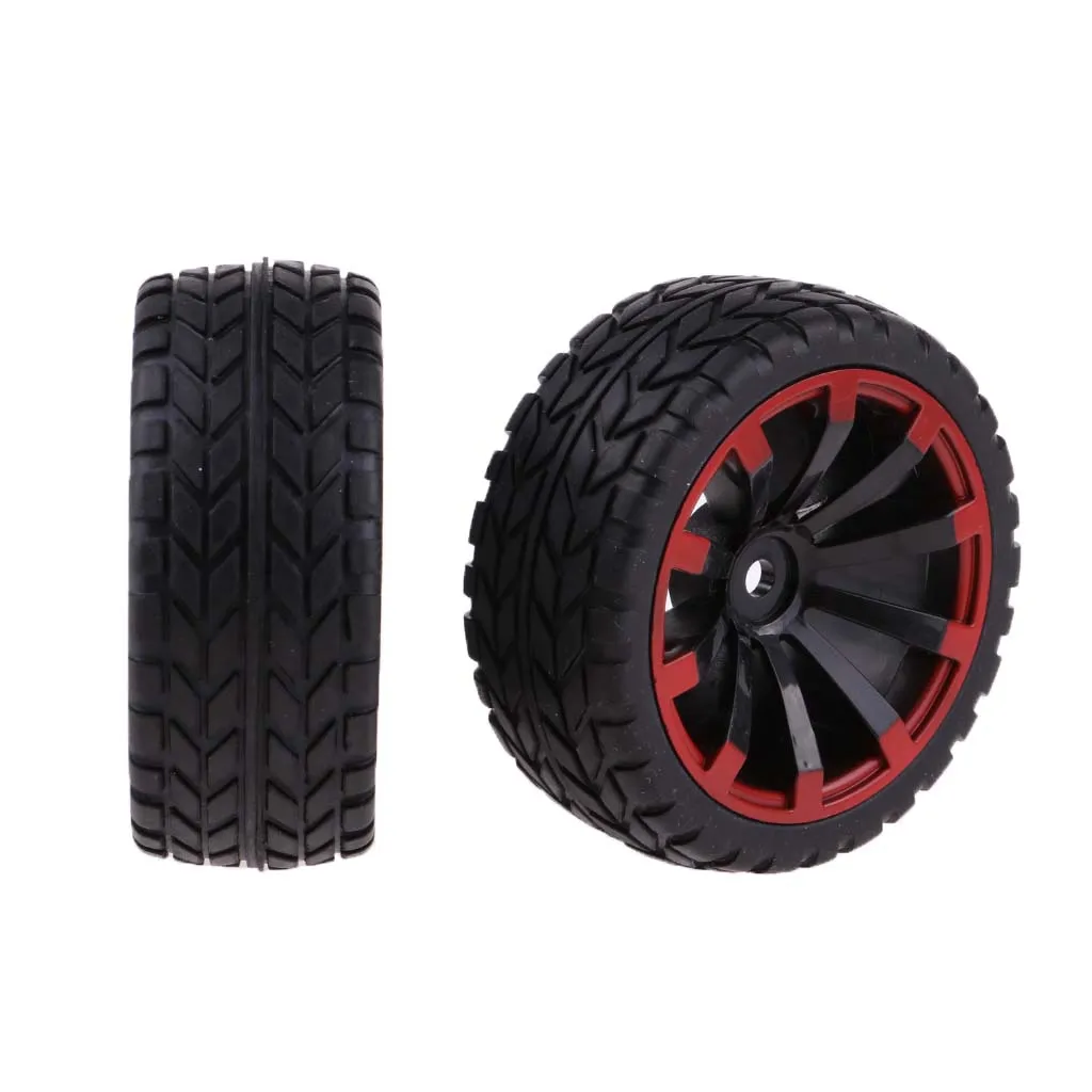 

4Pcs RC Racing Car Wheel Tires for 1:10 HSP HPI Traxxas Diameter 65mm