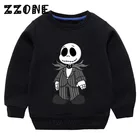 Детские толстовки на Хэллоуин Город Тыква король Джек Скеллингтон детские толстовки детский пуловер Топы Одежда для девочек и мальчиков, KYT5234