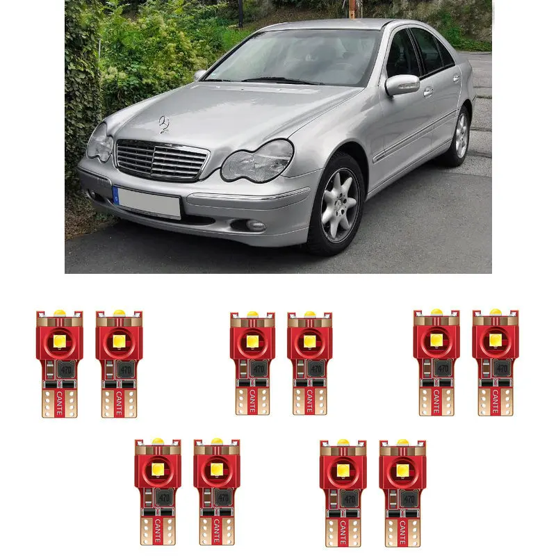 

10pc w5w Car LED lighting For mercedes w203 w204 w205 w211 interior light kit