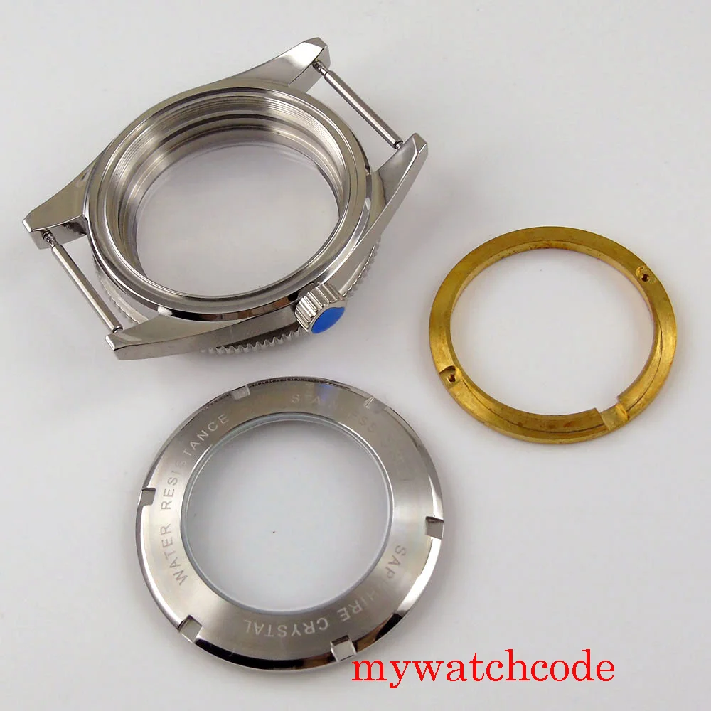 41 мм корпус из нержавеющей стали чехол для часов сапфировое стекло вращающийся