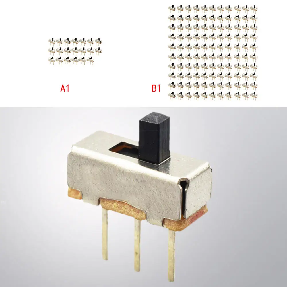 20/100 шт 3-контактный SS12D00G3 2 Позиция SPDT 1P2T PCB Панель вертикальный скользящий