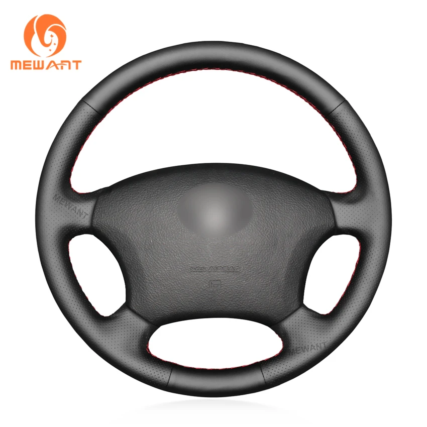 

MEWANT Black Genuine Leather Steering Wheel Cover for Toyota Lexus LS400 1995 4Runner Land Cruiser Sequoia Tacoma 2002-2013