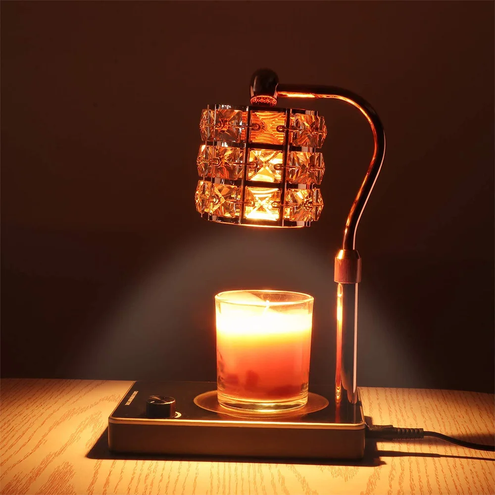 

Candle Warmer Lamp Electric Gu10 35W 50W USB Adjustable Height Crystal Melt Wax Incense Burner for Birthday Party Kids Gift