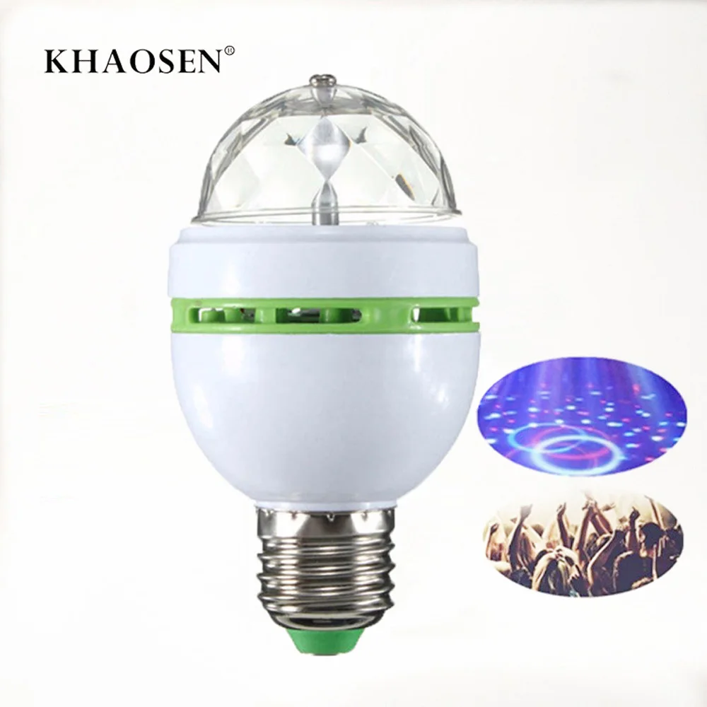 Миниатюрный праздничный сценический дискотечный светильник E27/B22 RGB светодиодная