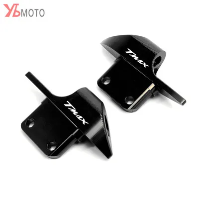 Black Зеркала заднего вида боковой кронштейн для YAMAHA TMAX 530 заднего вида зеркало заднего вида T MAX 530 TMAX530 2012 - Цвет: Black