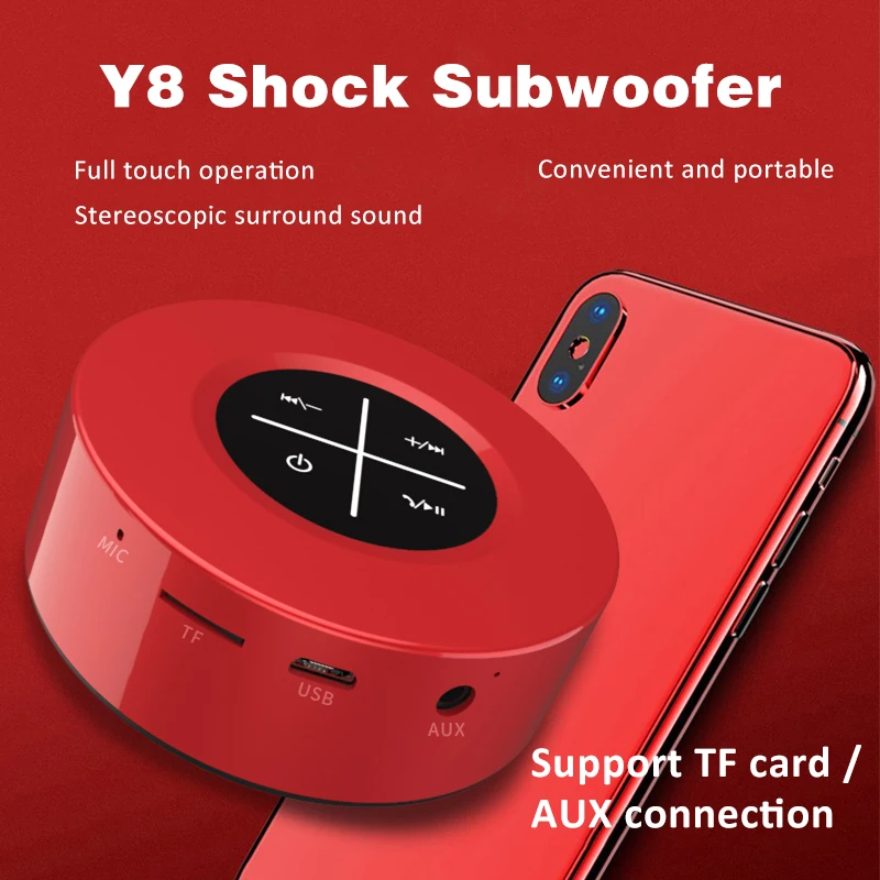 Y8 Bluetooth динамик бас со звуковой панелью Портативный беспроводной стерео сабвуфер