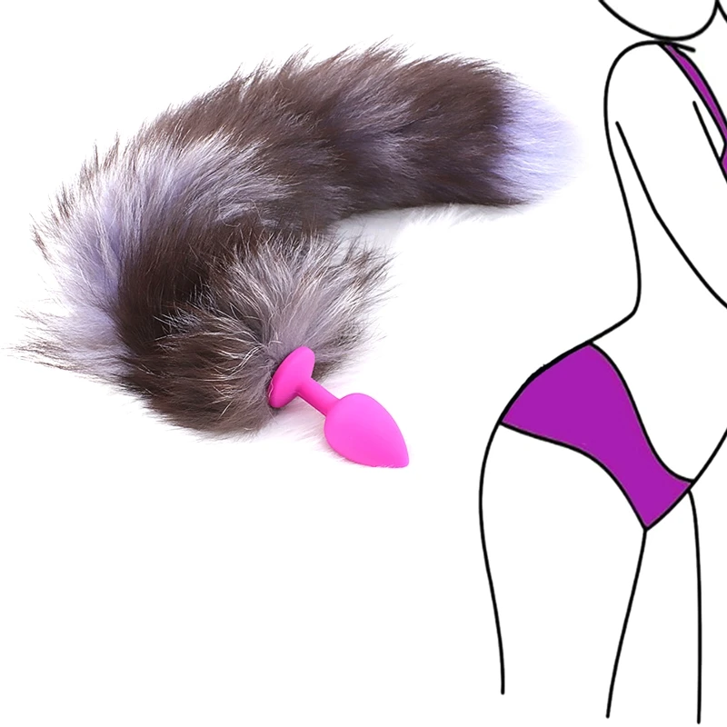 Силиконовая заглушка искусственный плюшевый хвост Расширение косплей игра