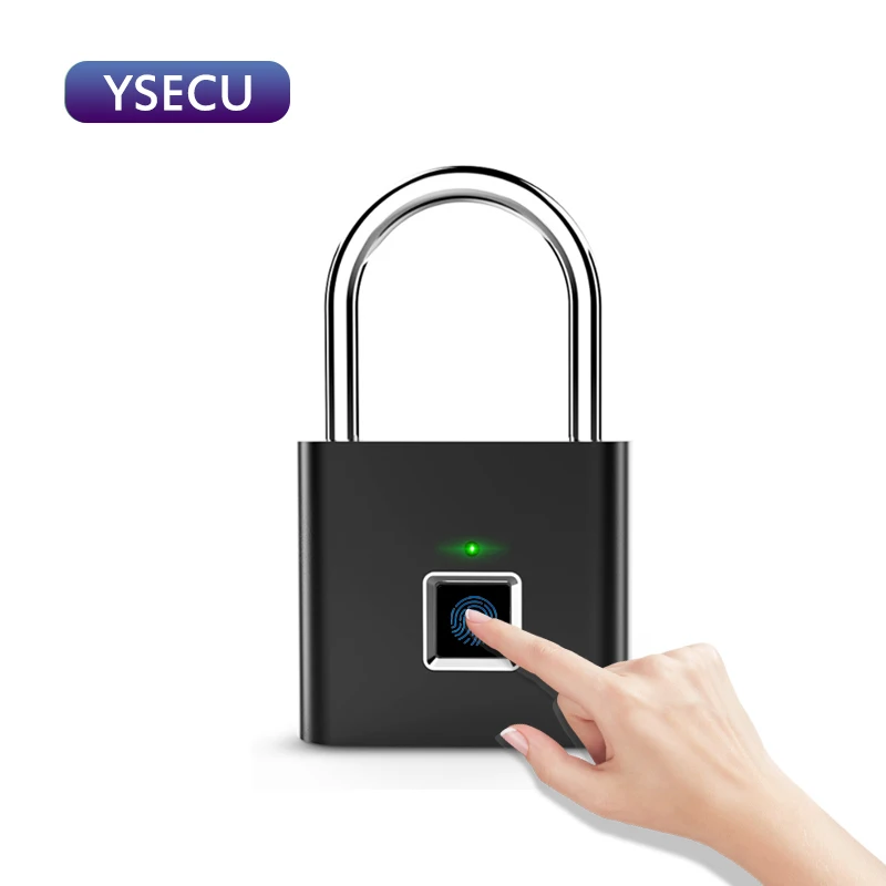YSECU, отпечаток пальца, умный замок, USB зарядка, дверной замок, цинковый сплав, металл, портативный, Противоугонный, отпечаток пальца, замок для чемодана, сумка