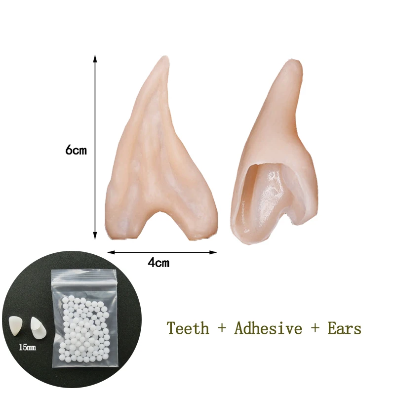 1 комплект Зубы вампира для Хэллоуина с клей смола зубные протезы клыки и латекс
