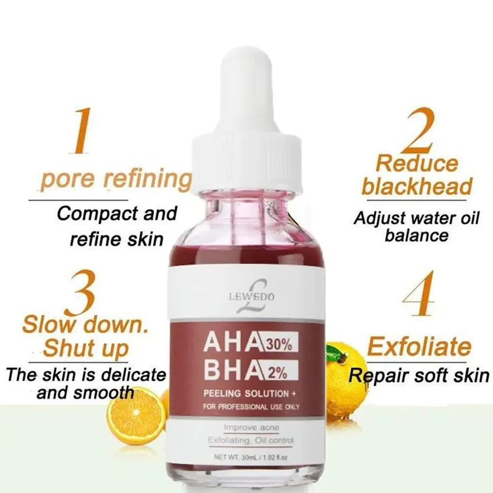 

30ml Fruit Acid Essence Face Serum Purify Cleansing Pores Reduce Blackheads Acne Nourish Firm Face Essence Skin Care 2021 Hot