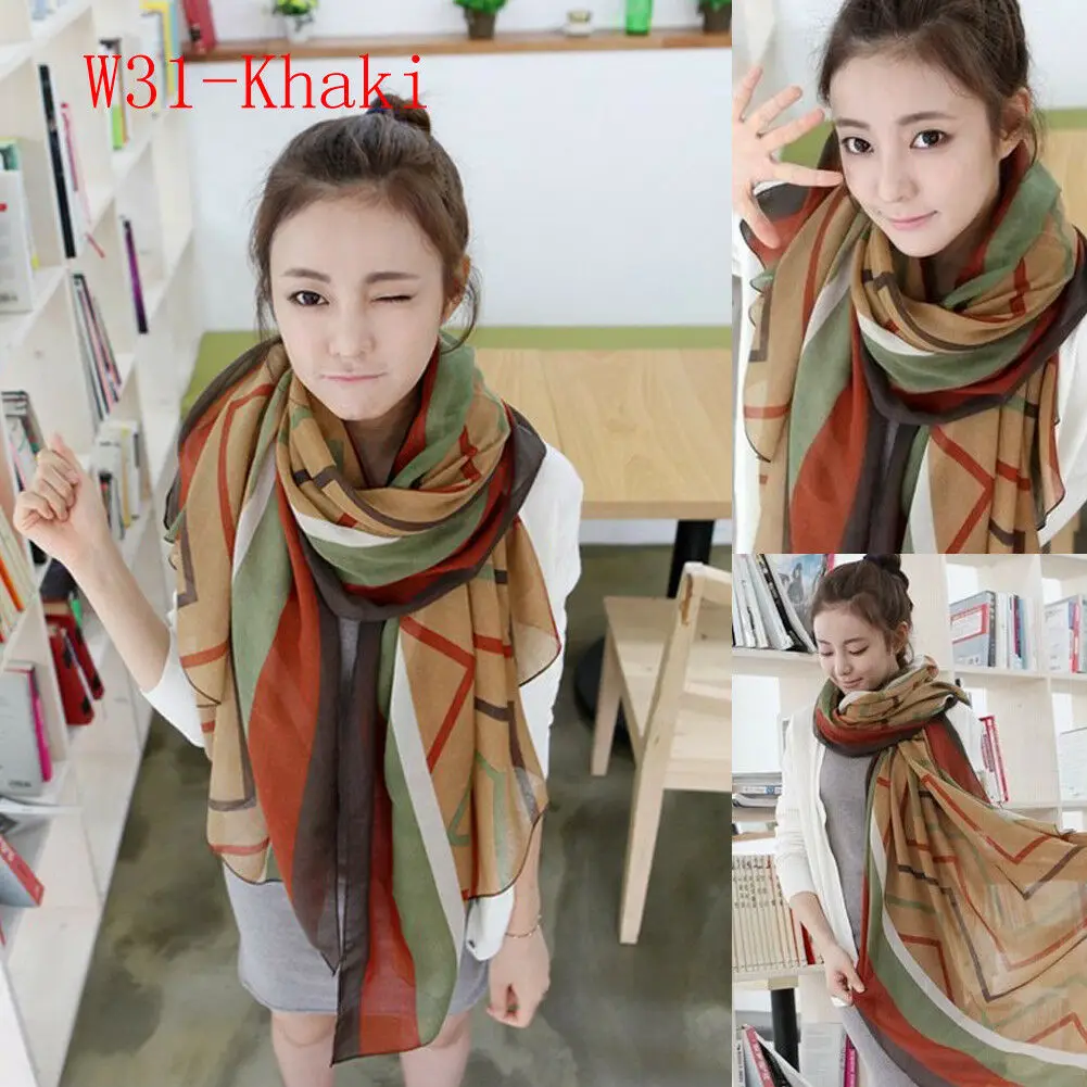 Модные шарфы повседневный женский цветочный длинный шарф в стиле бохо пляжный