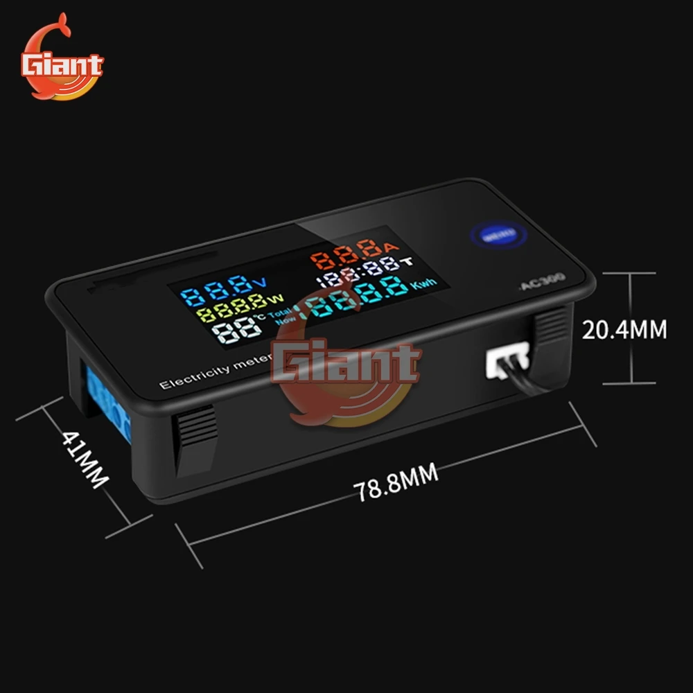 Цифровой вольтметр 10 А встроенный телефон большой цветной ЖК-экран измеритель