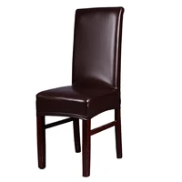 chair covers high quality waterproof pu dining chair cover leather chair cover spandex elastic stretch housse de chaises dining