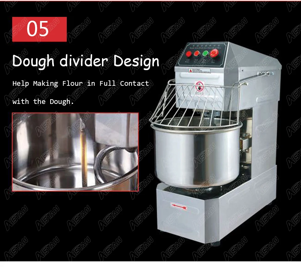 Профессиональный электрический спиральный тестомеситель SSD20 20L 30L с 2