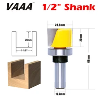 vaaa 1pc 12 shank woodworking router bits burrs cutter wood imitation milling cutter cnc cleaning bottom bit with bearing