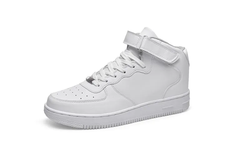 

Sports Shoes High Top 2021 Autumn New Style Leather Fashion Sneakers Couple Shoes Korean Style Trendy Classic White Shoes Men
