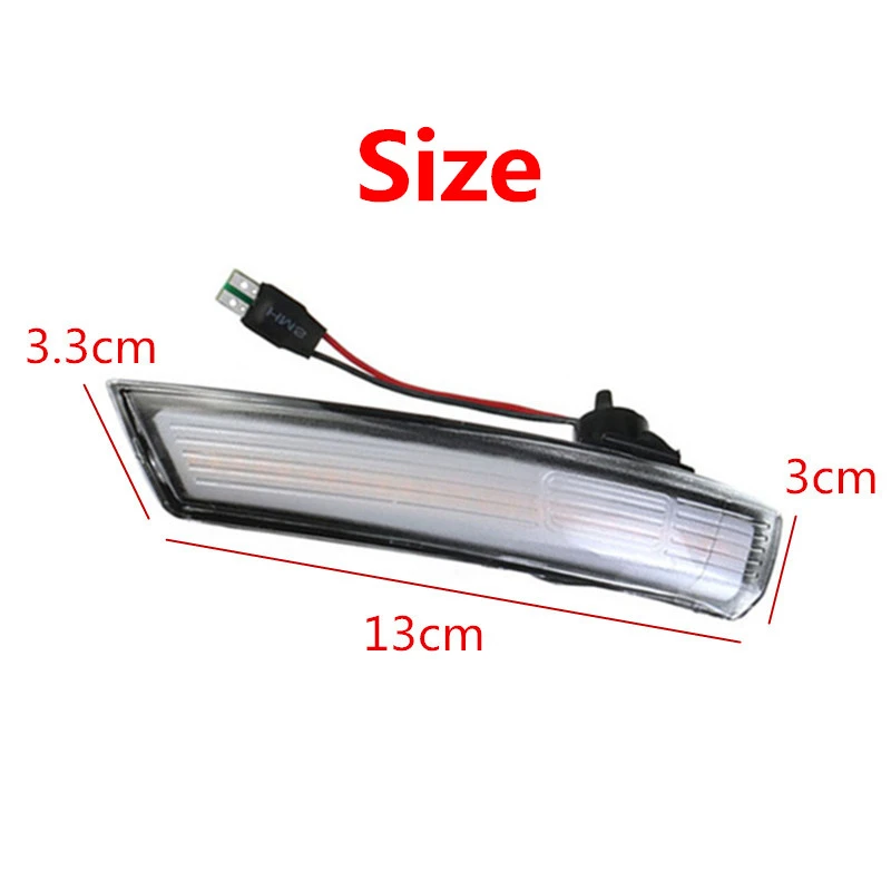 Светодиодный динамический четкий светильник Тель поворота для бокового крыла