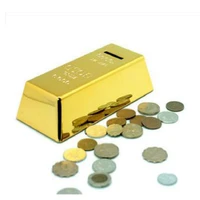 abs plastic gold saving money box bullion bar piggy bank brick coin bank saving coins storage box birthday gift home decor