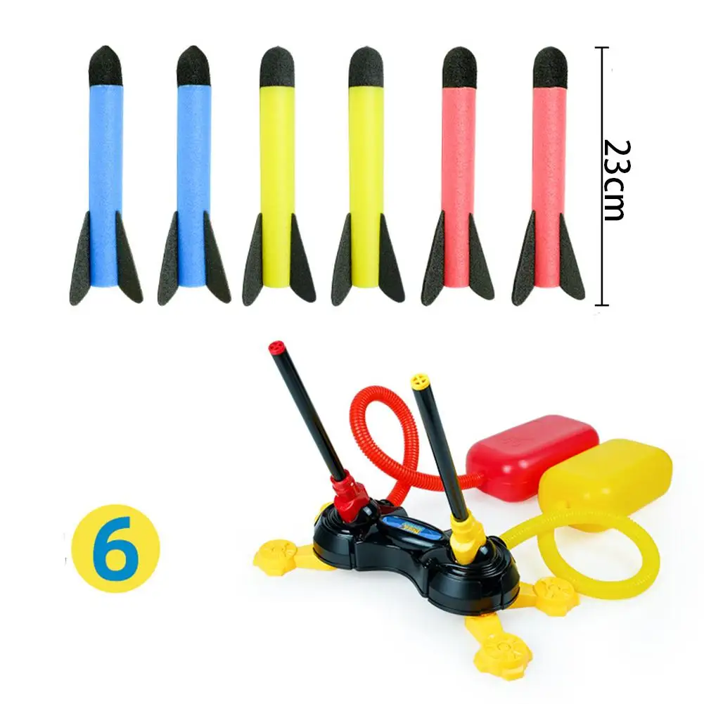 

Kids Air Pressed Stomp Rocket Pedal Games Outdoor Sports Kids League Launchers Step Pump Skittles Children Foot Family Game Toy