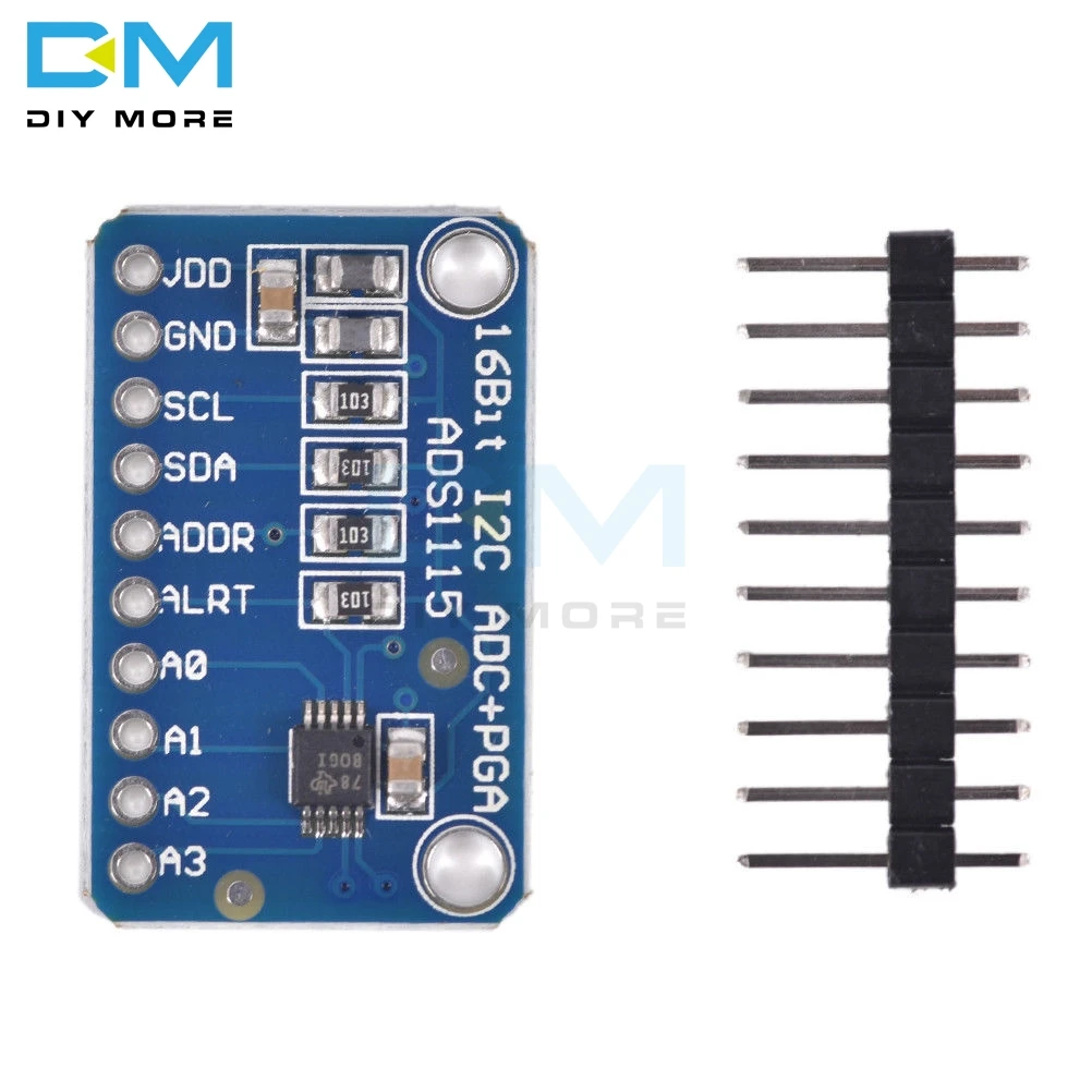 Модуль I2C ADS1115 16-битный прецизионный аналогово-цифровой преобразователь ADC