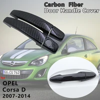 carbon fiber door handle cover catch trim accessories for opel vauxhall holden corsa d 2007 2008 2009 2010 2011 2012 2013 2014