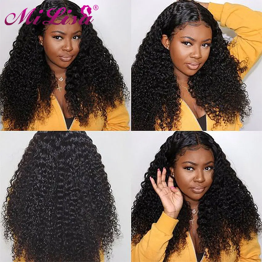 Парики Mi Lisa с глубокой волной для женщин фронтальные натуральные волосы 30 дюймов