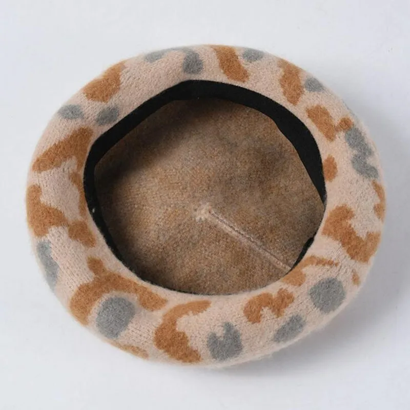 

SHALUOTAOTAO New 100% Wool Beret For Women's Autumn Winter Quality Fashion Camouflage Berets Elegant Noble Ladies Brands Caps