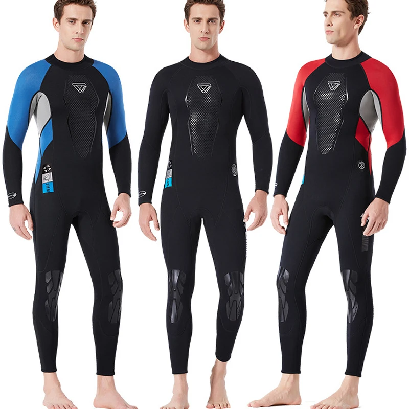 

Men's 3MM Neoprene Diving Wetsuit Long Sleeve Elastic Warm Surfing Spearfishing Wet Suits Full Body Rashguard Suit