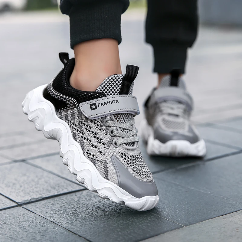 Новинка спортивная обувь для мальчиков вязаные сетчатые детские кроссовки бега