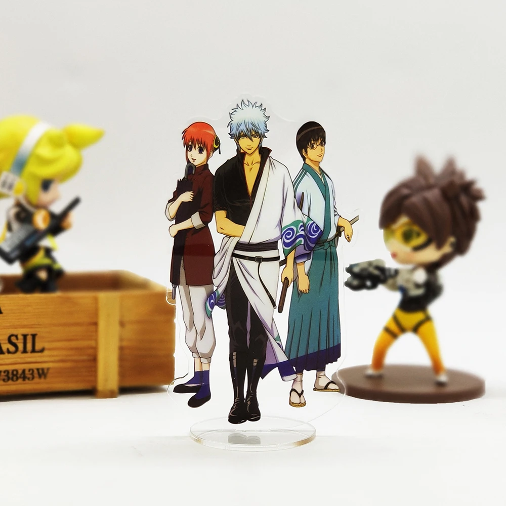 Gintama Gintoki Кагура Shinpachi фигурка на акриловой подставке модель пластина Держатель