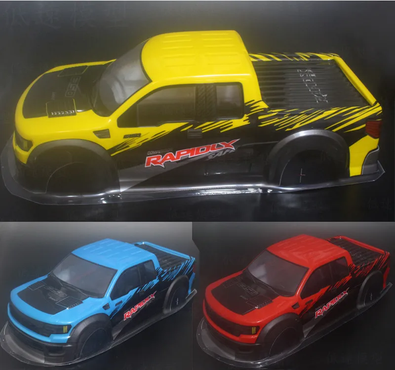 RC AUSTAR желтый/синий/красный пластиковый корпус для HPI 1/10th Monster Truck& HSP 94188 94111 94108