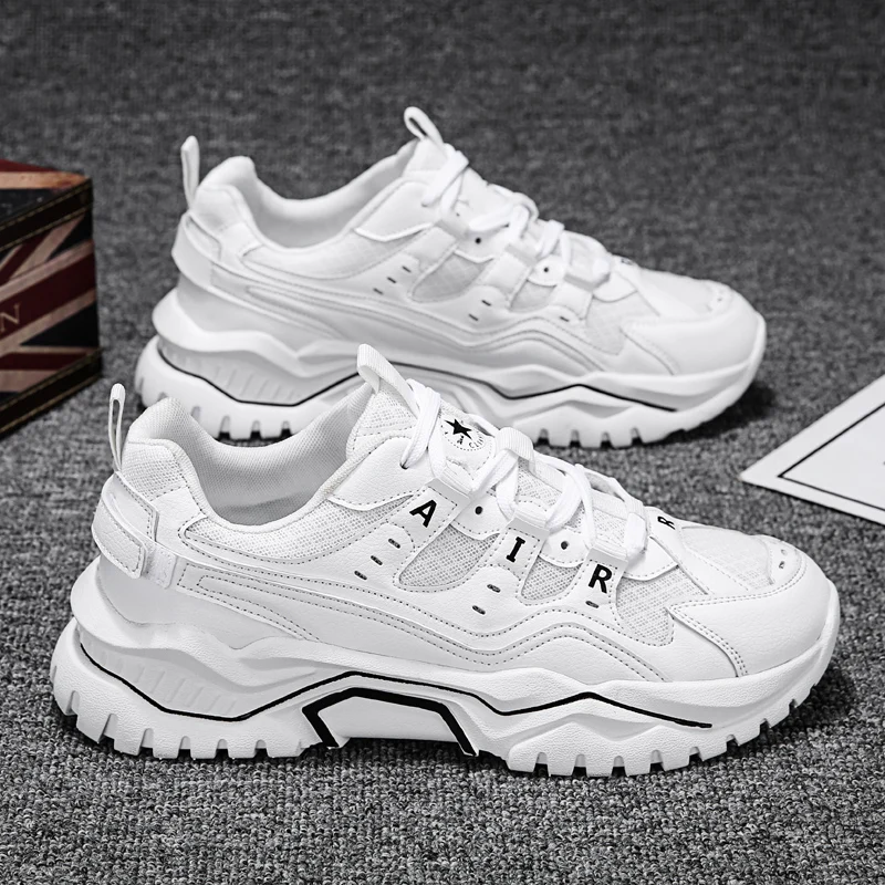 

Zapatillas Hombre 2021 Autumn New Arrival Casual Men's Shoes Mesh Breathable White Sneakers Outdoor Hiking Wearproof Male Shoes