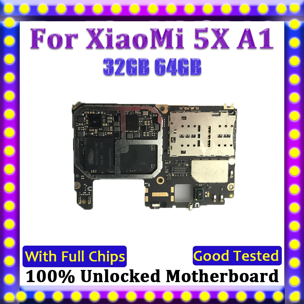 Заводская разблокированная материнская плата для XiaoMi 5X A1 32 Гб 64 оригинальная