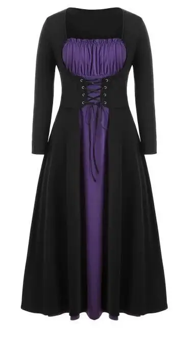 Женское платье с капюшоном среднего возраста эпохи Возрождения Хэллоуин охотник