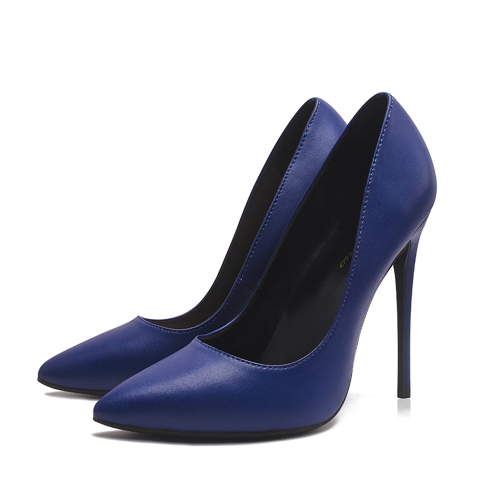 

Woman High Heels for Women Sexy Stiletto Heel Shallow Pumps Simple Classic Dress Shoes Blue Big Size 5-12