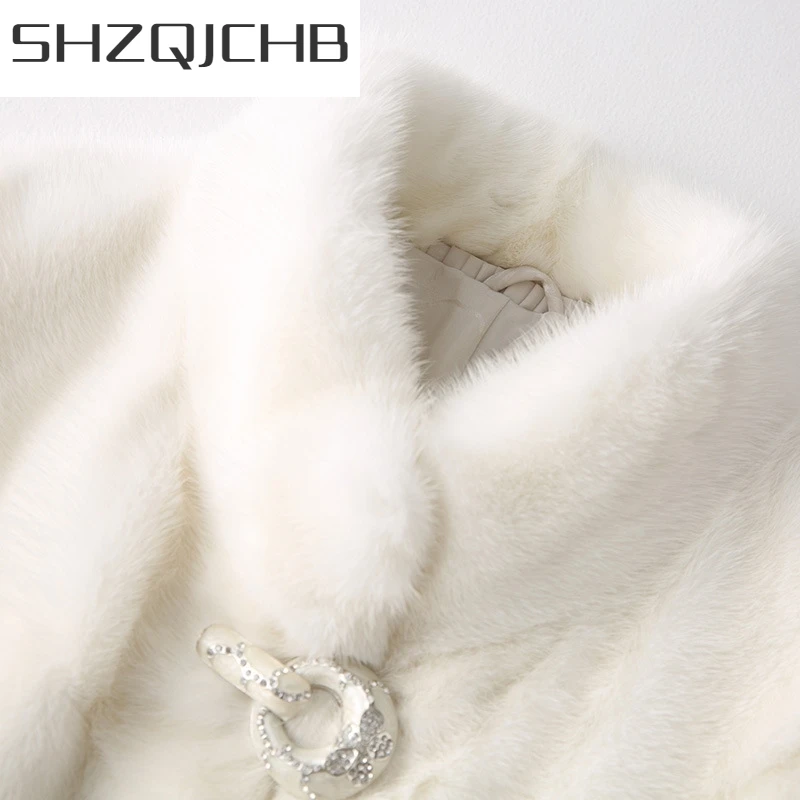 

JCHB 2021 Coat Real Mink Fur Women Natural Fur Coat Thick Warm Winter Jacket Womens Short Outwear Chaqueta Invierno HQ11-YTM1238