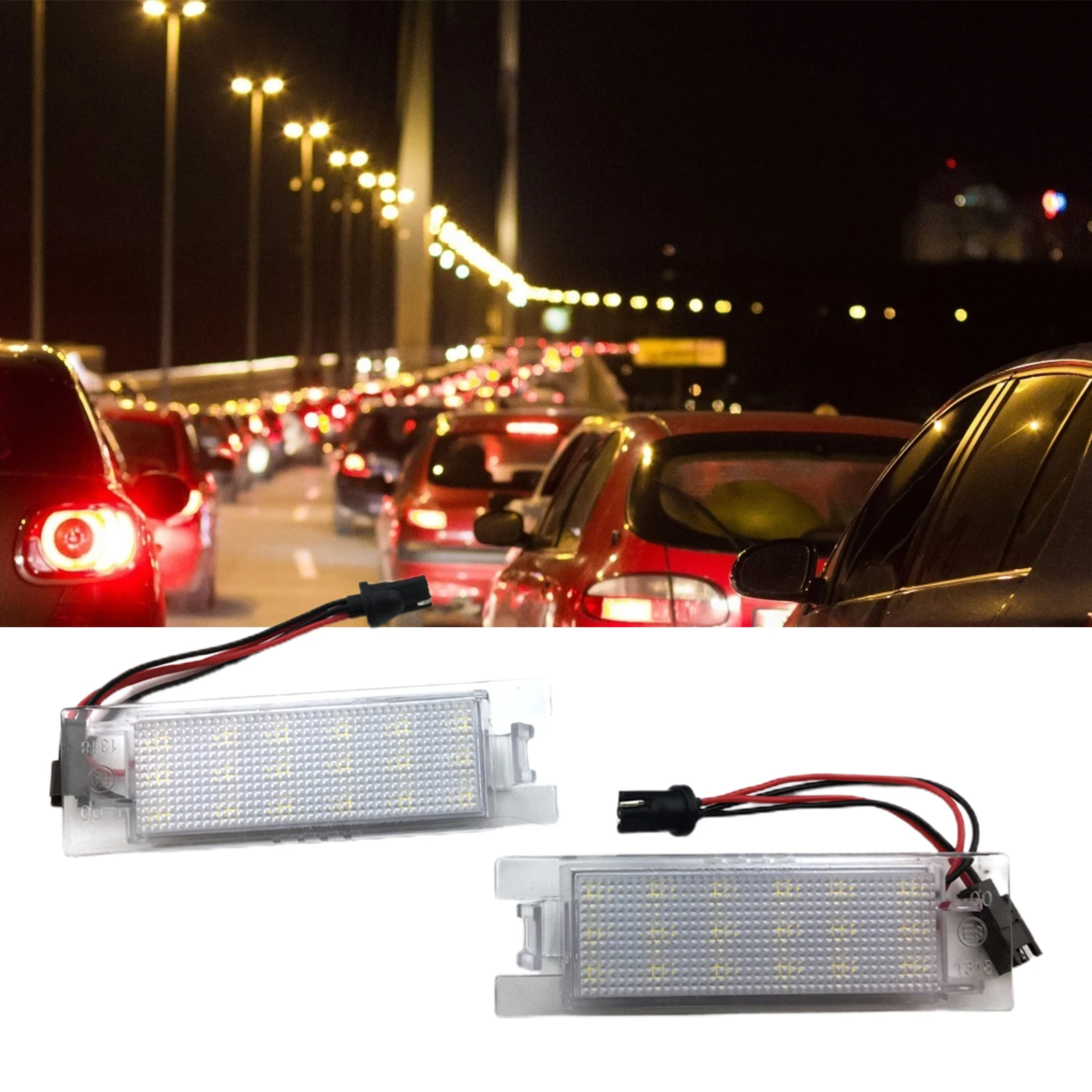 2Pcs Modified LED License Plate Lights for Fiat Opel Vauxhall Alfa Romeo | Автомобили и мотоциклы