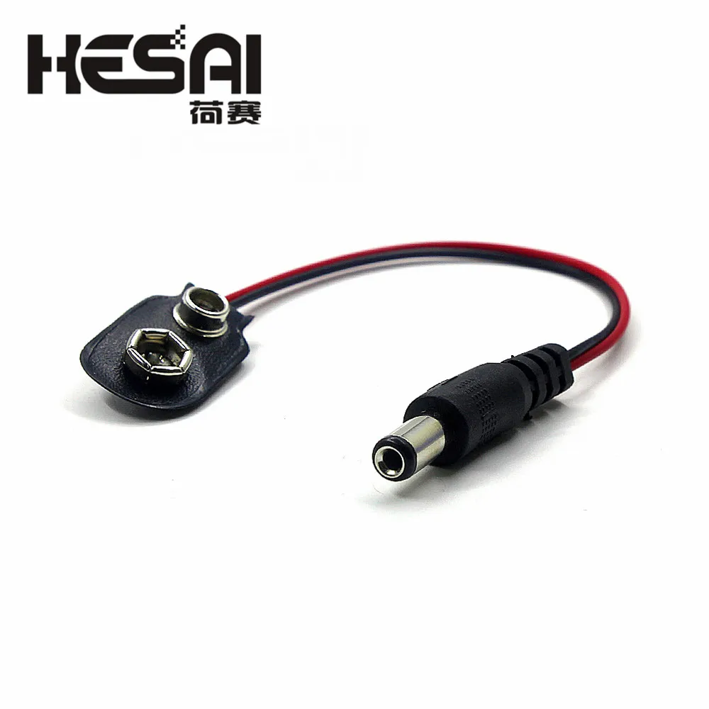 10 шт./лот экспериментальный кабель питания 9 В с батарейным зажимом на