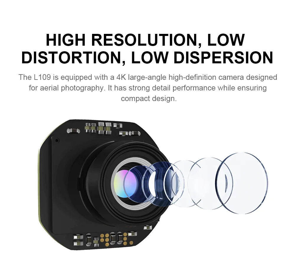 Квадрокоптер 4K с широкоугольной камерой устойчивый к ветру оптический поток