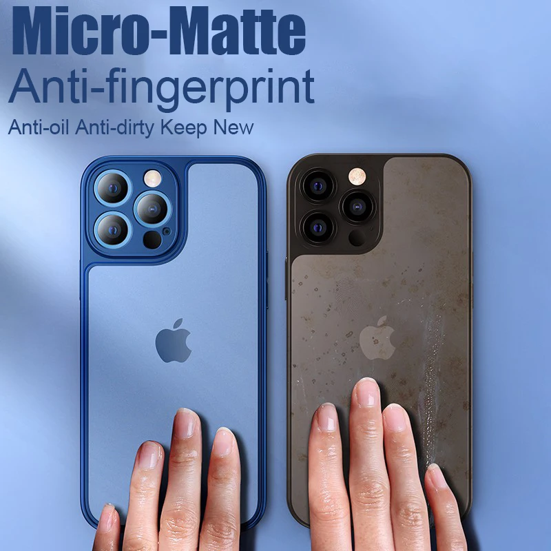 Soft Silicone Shockproof Matte Case For iPhone 13 12 11 Pro Max XR X XS Max 13 Mini 13 Pro Transparent Ultra Thin Bumper Cover